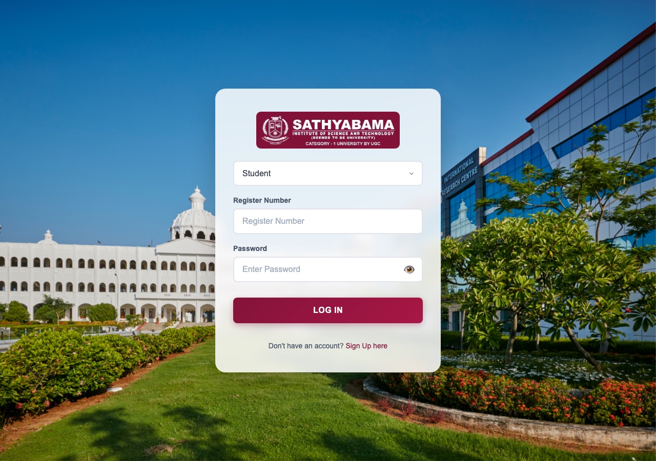Login page